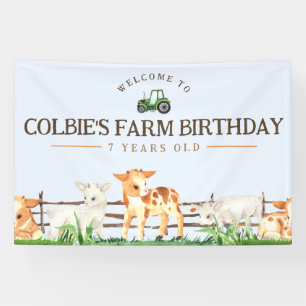 Farm Party Banner - Petting Zoo Farm Animals