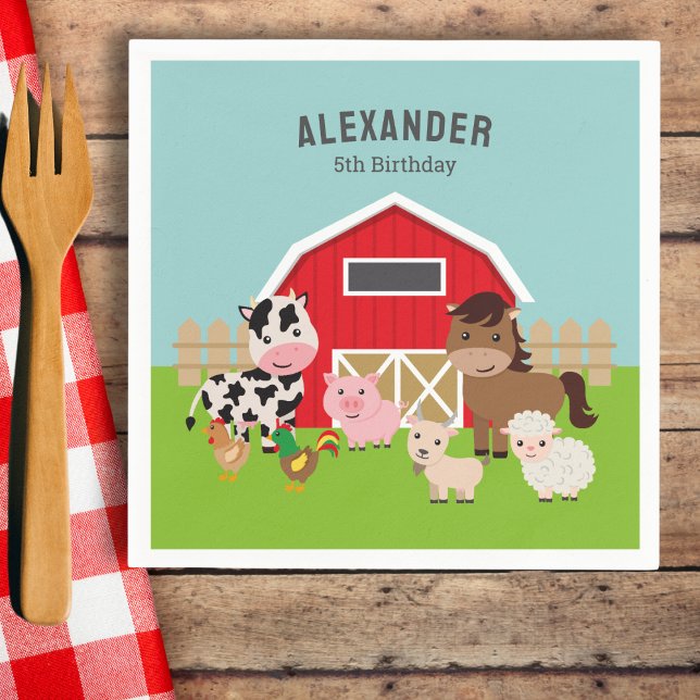 FARM PARTY INVITATION NAPKIN (Creator Uploaded)