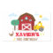 Farm party sticker, barnyard party favour sticker