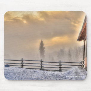 Farm Pastures in Winter Snow Mouse Pad