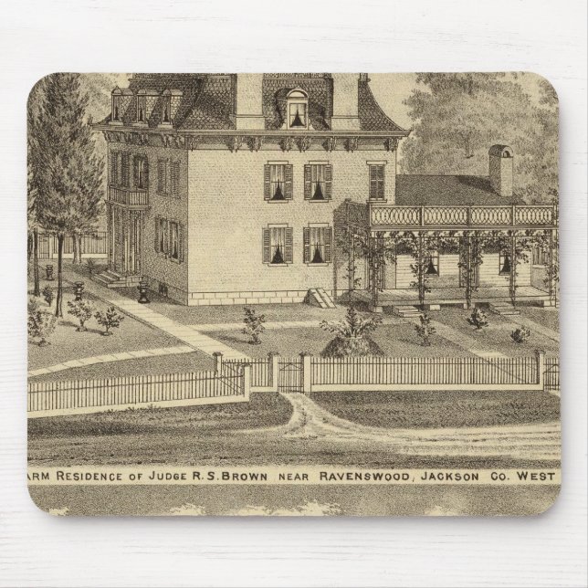 Farm residence of Judge RS Brown Mouse Pad (Front)