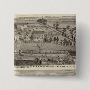 Farm residences of HB Kay and YA Glenn 15 Cm Square Badge