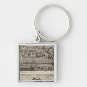 Farm residences of HB Kay and YA Glenn Key Ring