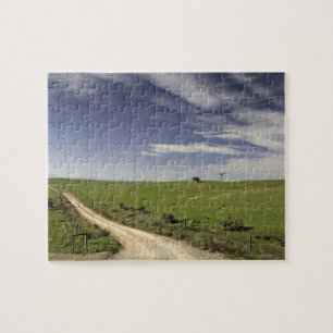 Farm road twining between wheat fields, Caledon, Jigsaw Puzzle