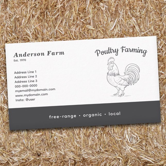 Farm Rooster Business Card (Farm Rooster Business Card)