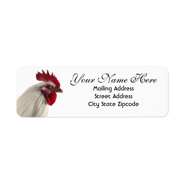 Farm Rooster Return Address Label (Front)