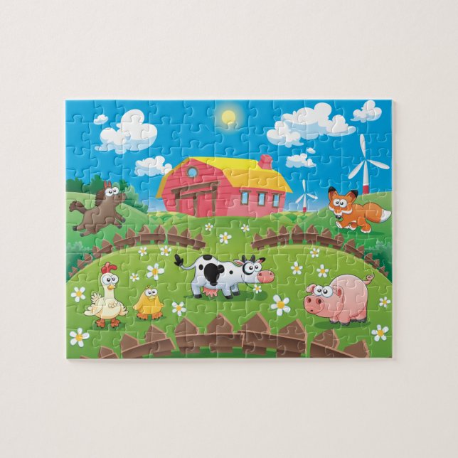 Farm scene jigsaw puzzle (Horizontal)