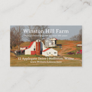 Farm Scene Photo Template Agriculture Business Card