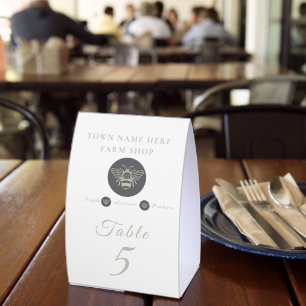 Farm Shop Business table number for cafe