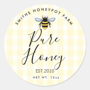Farm shop honey jar label small business