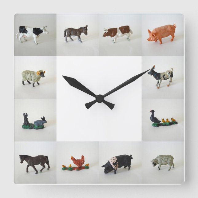 Farm Square Wall Clock (Front)