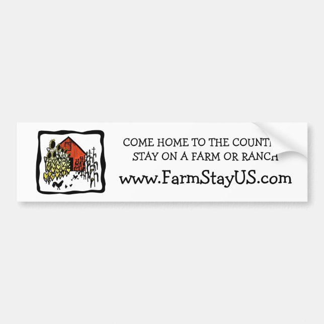 Farm Stay U.S. Bumper Sticker (Front)