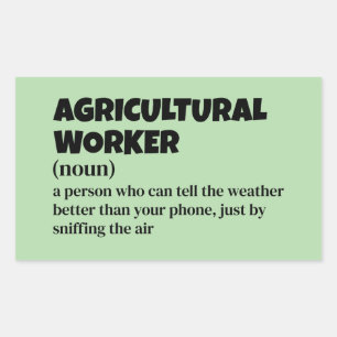 Farm Strong - Agricultural Worker Definition Rectangular Sticker