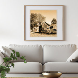 Farm Sweet Farm Country Homestead Poster