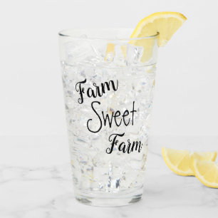 Farm Sweet Farm Drinking Glass
