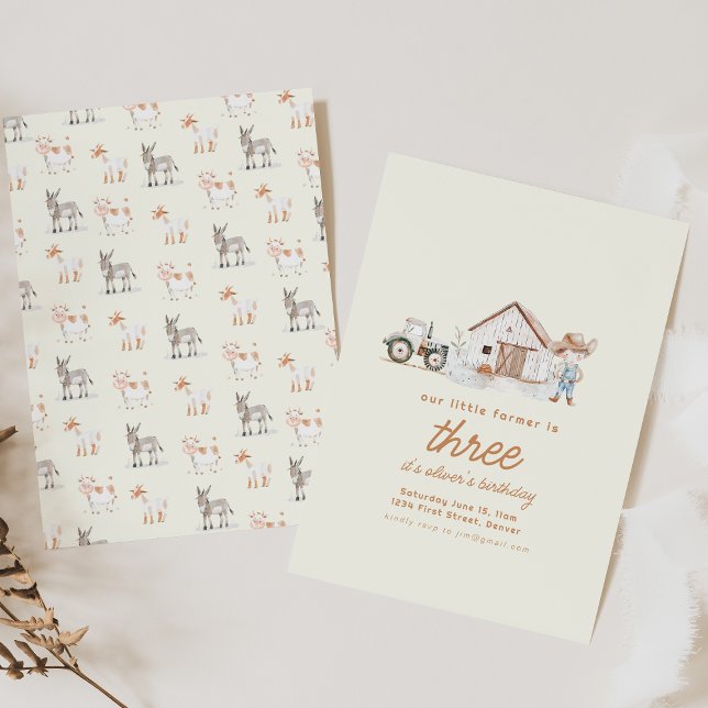 Farm Theme Birthday Party with Animals Invitation (Creator Uploaded)