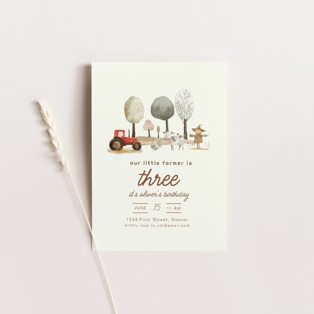 Farm Theme Birthday Party with Animals Invitation (Creator Uploaded)