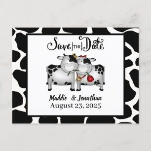Farm Theme Cows Save the Date Postcard
