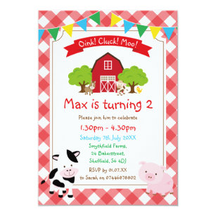 farm theme invitations announcements zazzle au