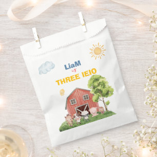 Farm Three I-E-I-O 3rd Birthday Favour Bag