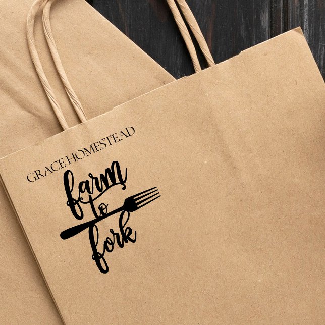 Farm to Fork Farmers Market Add Name Rubber Stamp (Creator Uploaded)