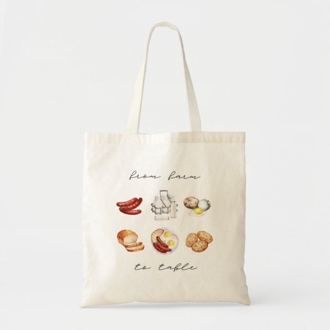 Farm To Table Breakfast Edition Tote Bag (Front)