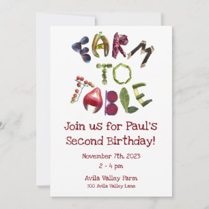 Farm to Table Invitation - Farmer's Market theme 