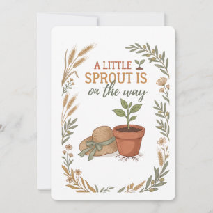 Farm-to-Table Little Sprout Baby Shower Invitation