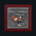 Farm to Table Rooster Gift Box<br><div class="desc">Farm to Table Rooster. Artist: Redstreake. Image ID: 152148D.</div>