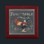 Farm to Table Rooster Gift Box<br><div class="desc">Farm to Table Rooster. Artist: Redstreake. Image ID: 152148D.</div>