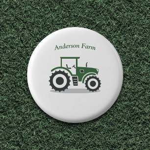 Farm Tractor 3 Cm Round Badge