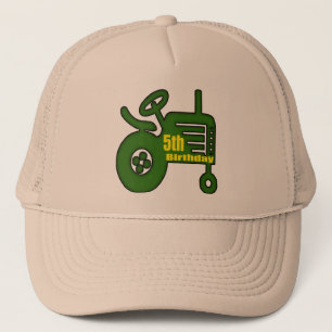 Farm Tractor 5th Birthday Gifts Trucker Hat