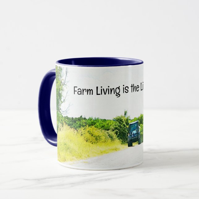 Farm Tractor Art Farm Living Cup Mug (Front Left)