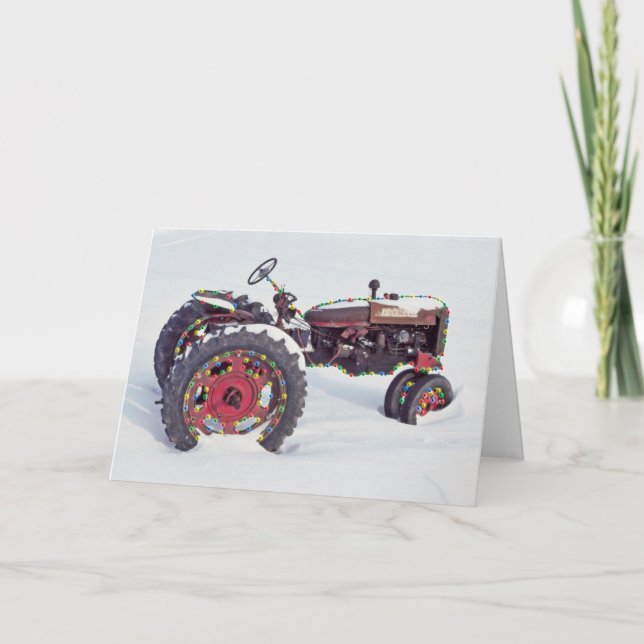 Farm Tractor Christmas Card (Front)