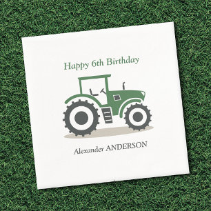 Farm Tractor Napkin