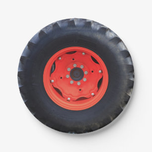 Farm Tractor Wheel Paper Plate