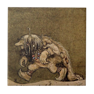 "Farm Troll" by Swedish artist John Bauer Ceramic Tile