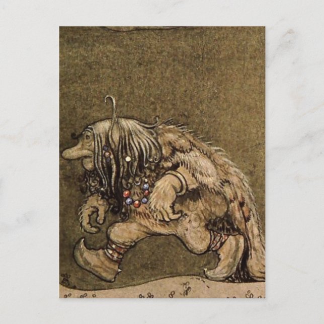 "Farm Troll" by Swedish artist John Bauer Postcard (Front)