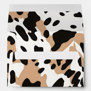 Farm Wedding Cowhide Print Envelope