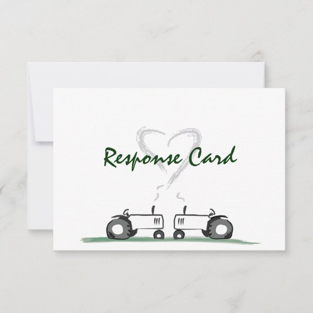 Farm Wedding RSVP Card: Classic Style (Front)