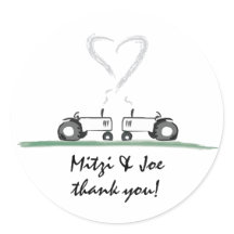 Farm Wedding Thank-You Sticker
