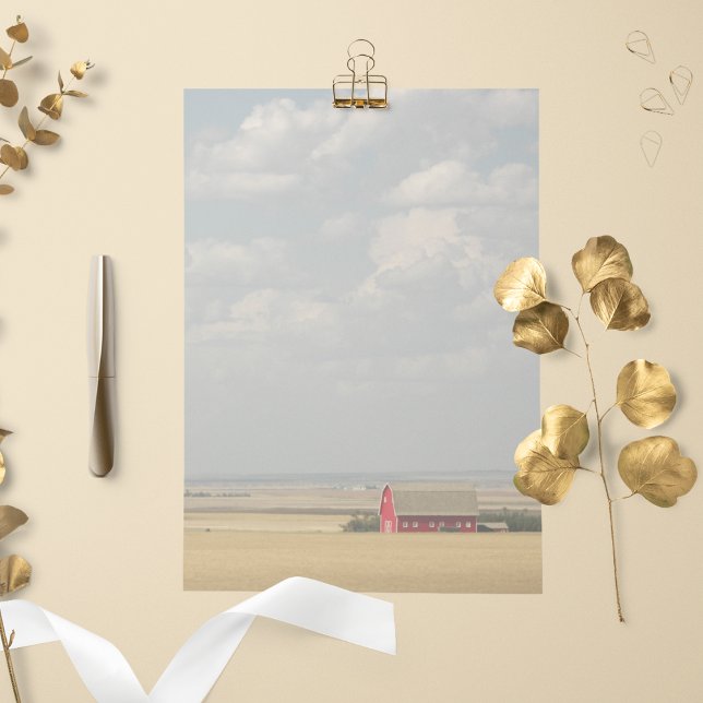 Farm Wheat Fields Landscape Stationery Paper (In Situ)