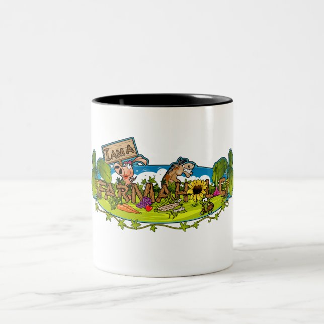 Farmaholic Logo Two-Tone Mug (Center)