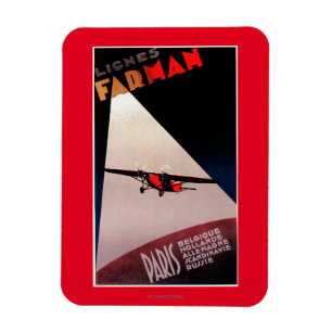 Farman Airlines Farman 300 Monoplane Promo Poste Magnet