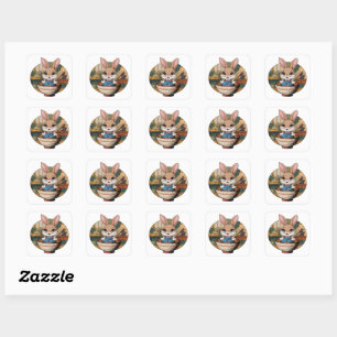 Farmcore Ramen Bunny Square Sticker