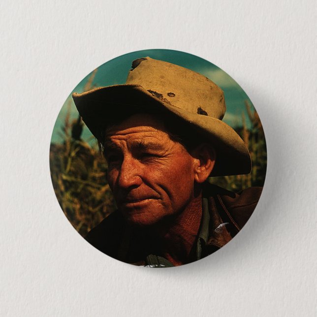 Farmer 6 Cm Round Badge (Front)