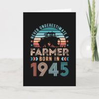 Farmer born 1945 80th Birthday Farming Gift Retro