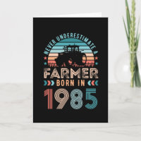 Farmer born 1985 40th Birthday Farming Gift Retro