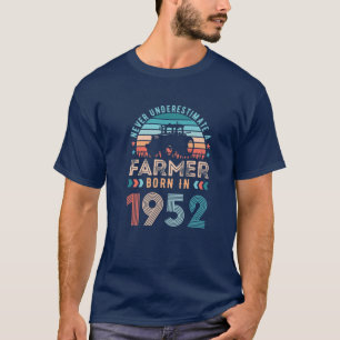 Farmer Born In 1952 Farming Gift 70Th Birthday T-Shirt