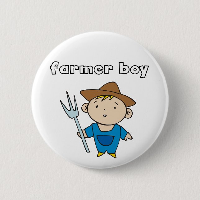 Farmer Boy Tshirts and Gifts 6 Cm Round Badge (Front)